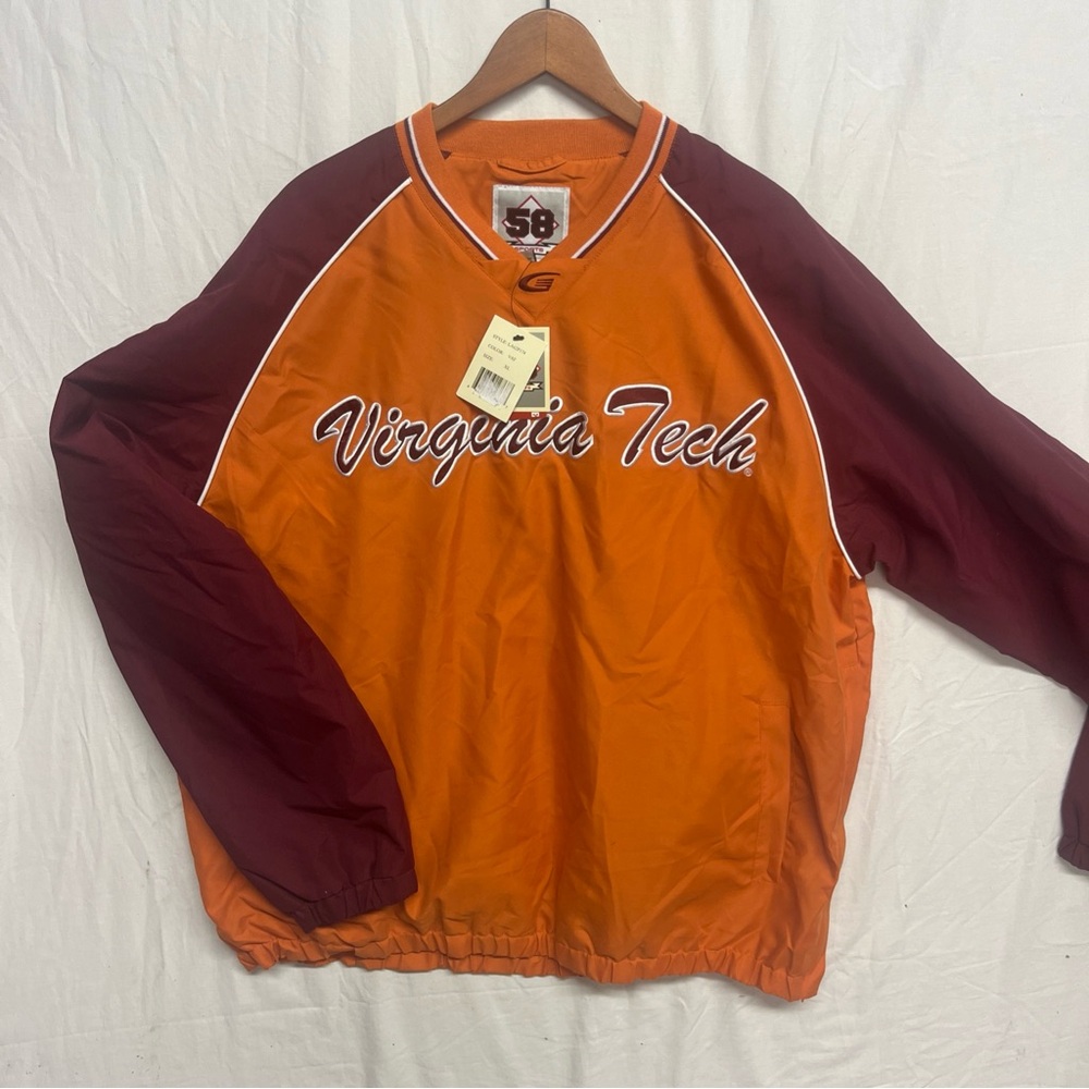 Virginia Tech Hokies Lightweight Pullover Jacket - Orange and Maroon